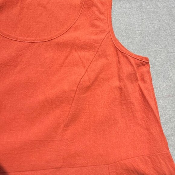 Coral Linen Flowy Dress Discounted Shipping - Picture 7 of 7